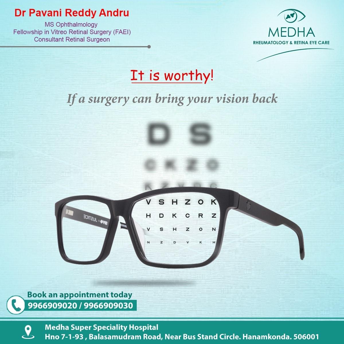 It is WORTHY! If a Surgery can bring your VISION back... 