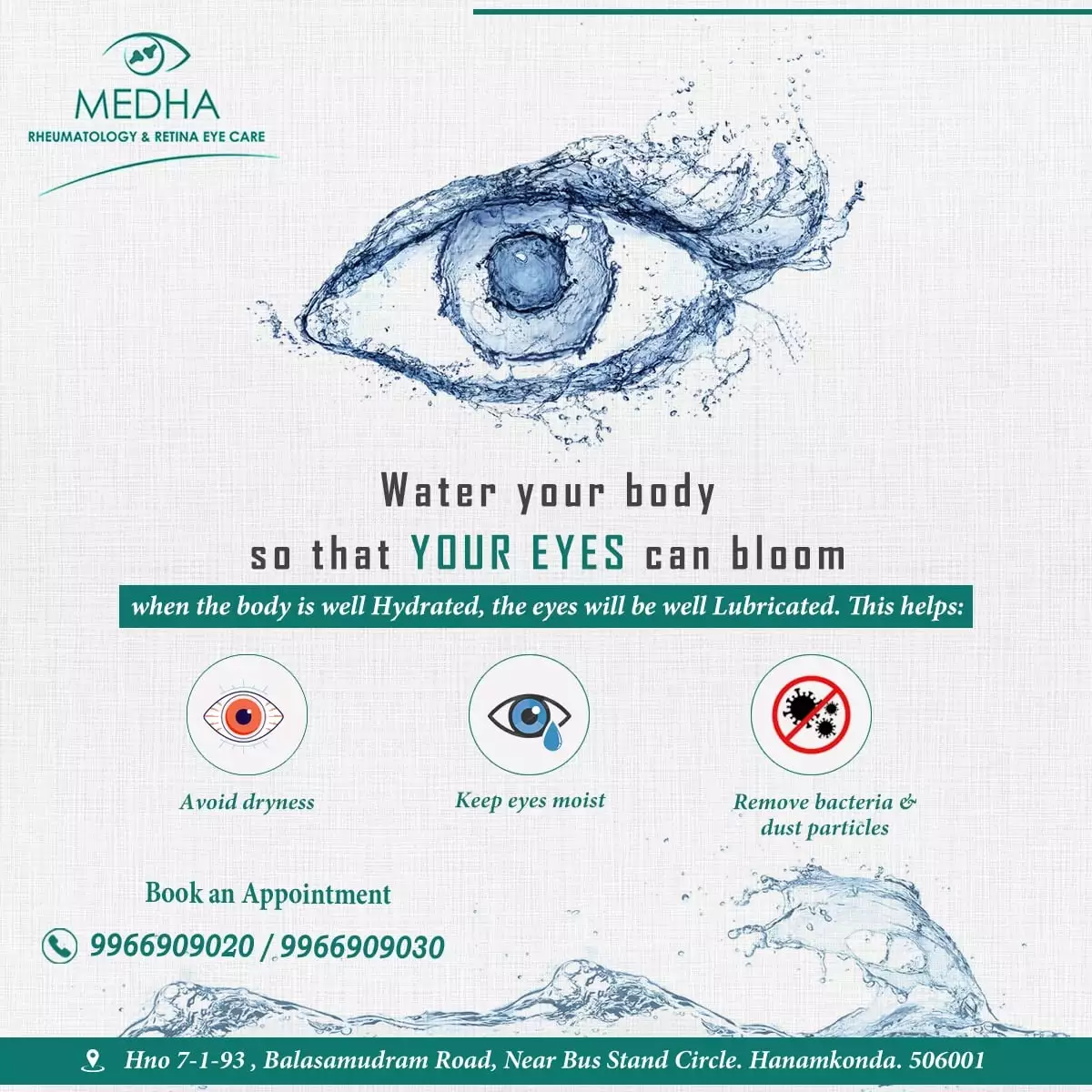 Water your body so that your Eyes can Bloom