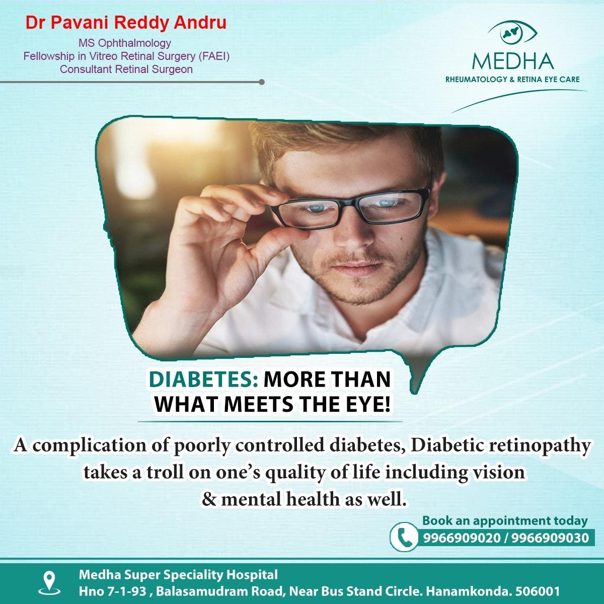 Diabetic retinopathy is a diabetes complication that affects eyes