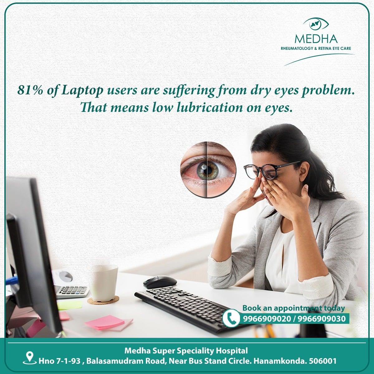 Laptop Users Mostly Suffer From DRY EYES PROBLEM....