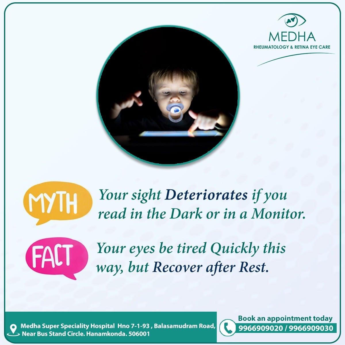 Your sight Deteriorates if you read in the Dark or on a Monitor.....